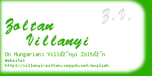 zoltan villanyi business card